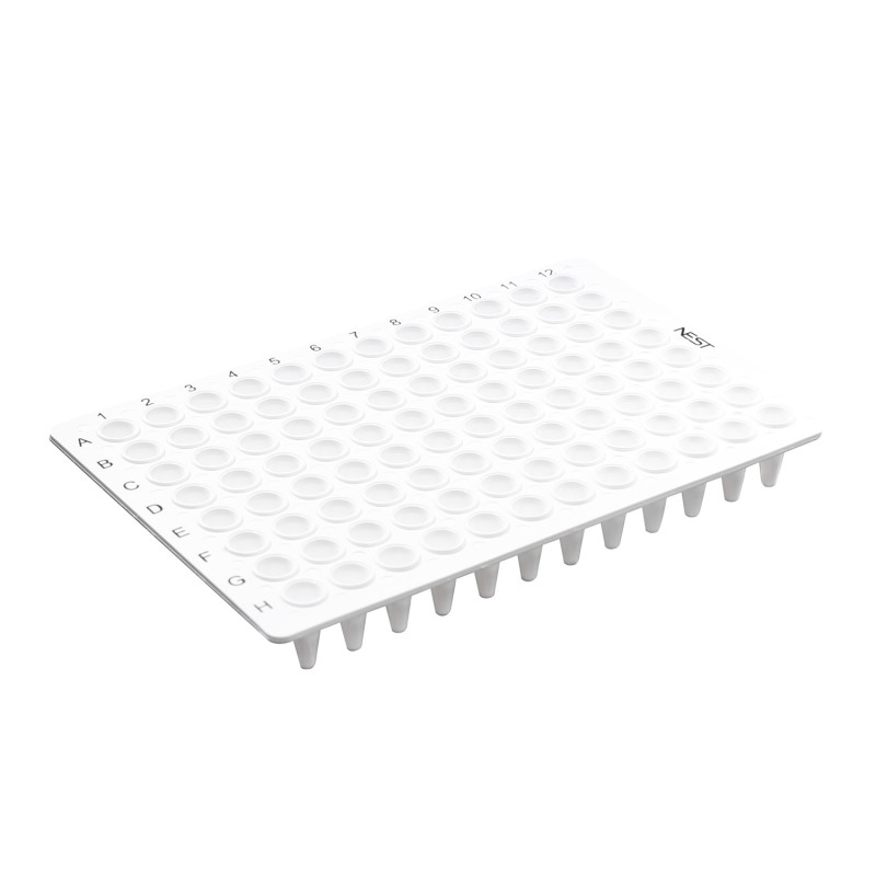 Płytki do PCR i RT-qPCR 96-dołkowe 0.1ml, bez kołnierza, No Skirt, białe, Dnase/Rnase & Pyrogen Free, 4x25szt./100szt.