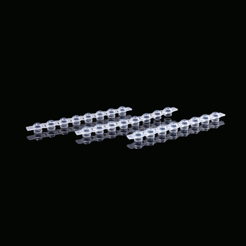 Wypukłe wieczka do PCR i RT-qPCR, 8-stanowiskowe typu STRIP, Dnase/Rnase & Pyrogen Free, bezbarwne, 125x8szt./1000szt.